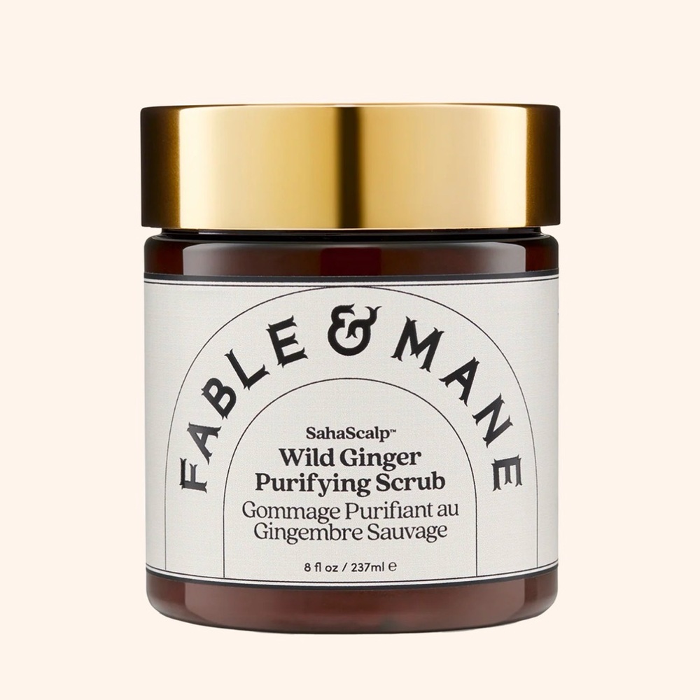 Fable & Mane Wild Ginger Purifying Scrub - Gold and Brown